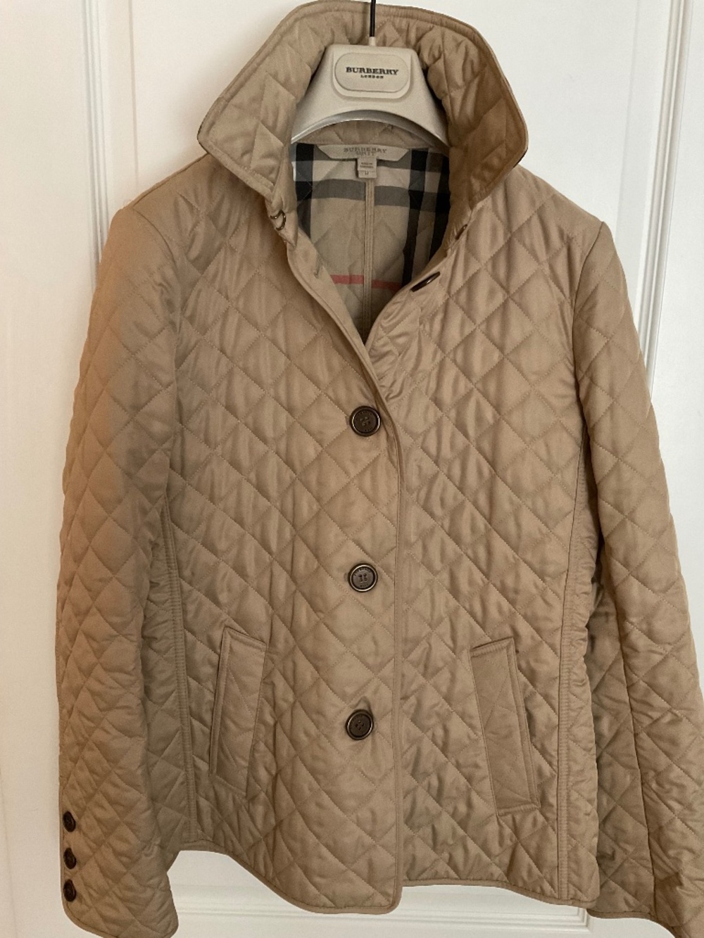 Burberry Women's Quilted Beige Jacket